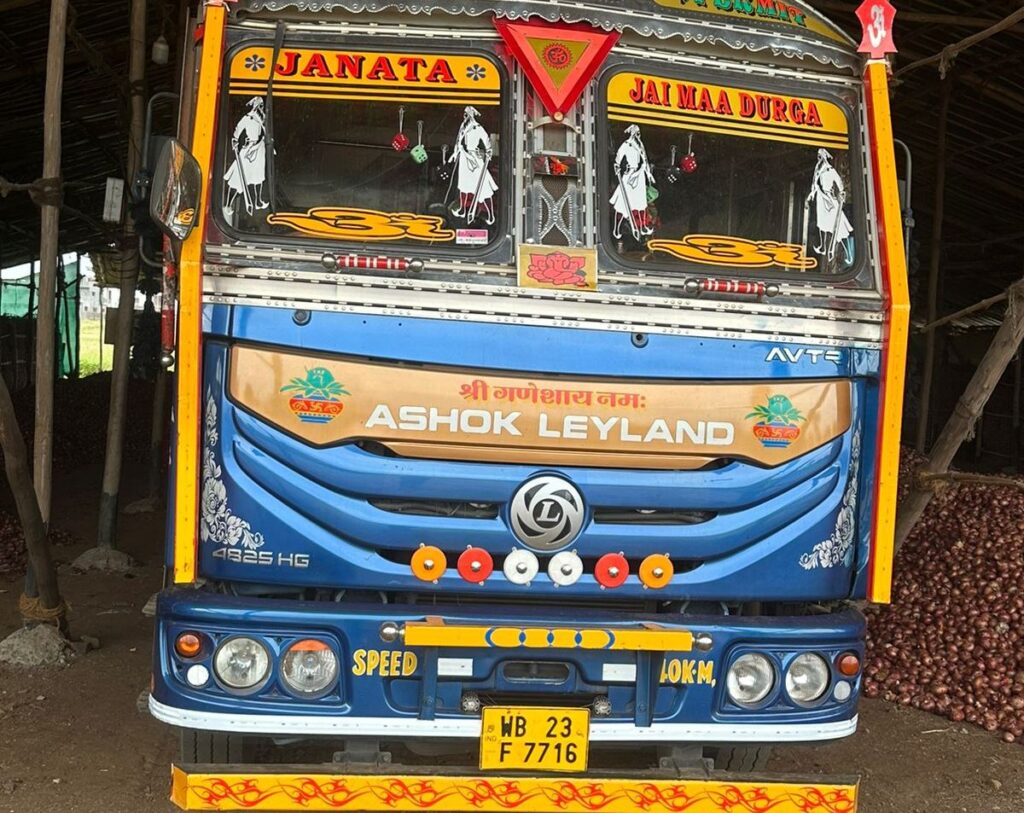 संदीप पाटील यांचा कांदा बांग्लादेशला रवाना झाला